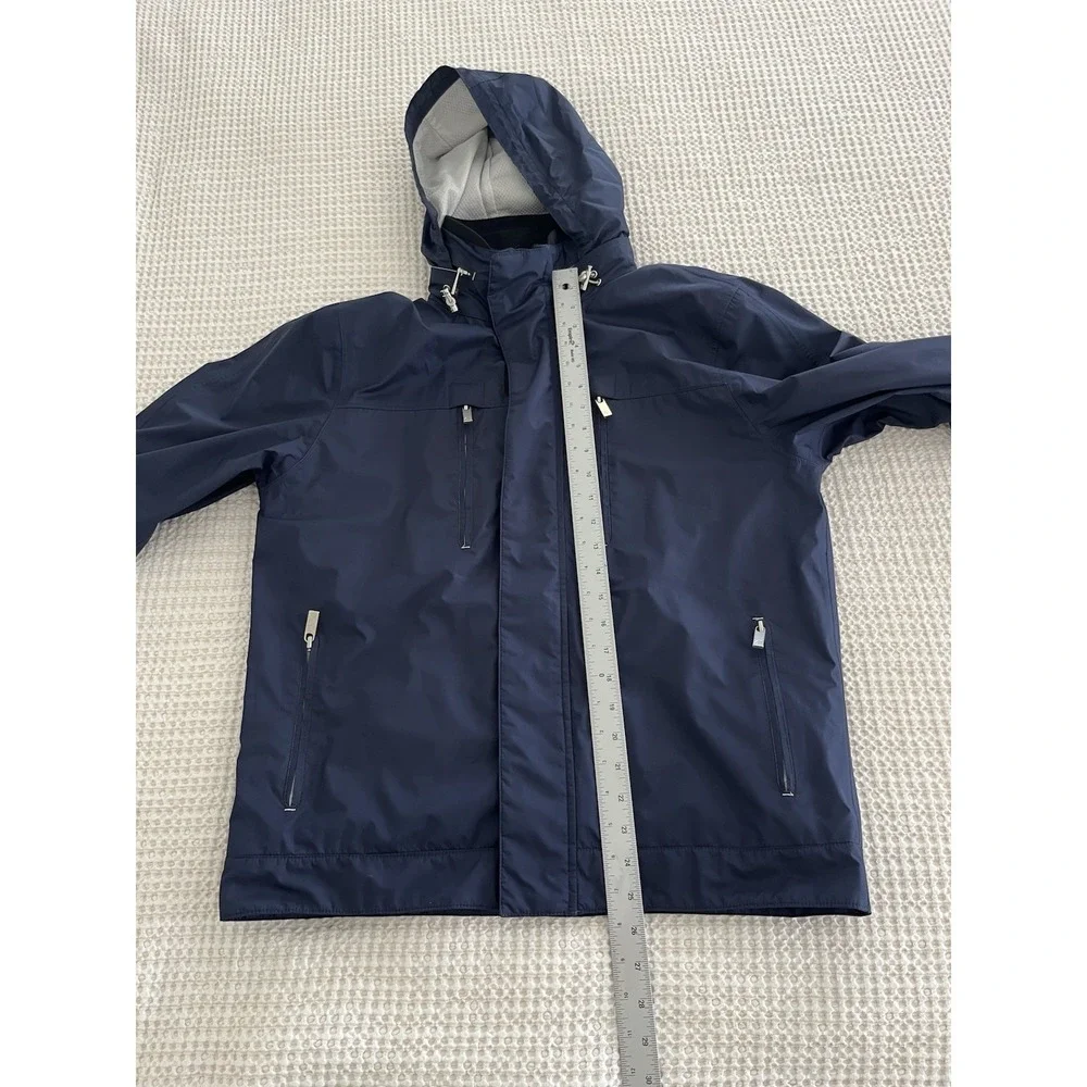 Zegna Sport Waterproof Rain Ocean Jacket Coat Mens Medium Navy Blue Windbreaker